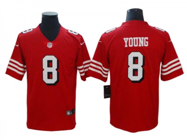 San Francisco 49ers #8 Steve Young Red Limited Color Rush Jersey 