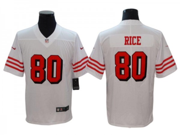 San Francisco 49ers #80 Jerry Rice White Limited Color Rush Jersey