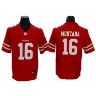 San Francisco 49ers #16 Joe Montana Red Vapor Limited Jersey