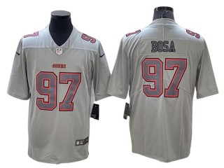 San Francisco 49ers #97 Nick Bosa Gray Atmosphere Jersey