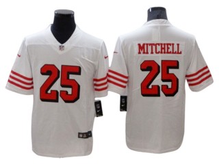 San Francisco 49ers #25 Elijah Mitchell White Vapor Color Rush Jersey