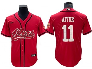 San Francisco 49ers #11 Brandon Aiyuk Baseball Style Jersey