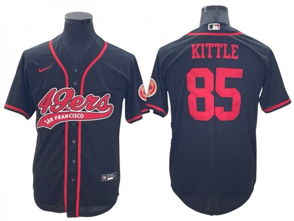 San Francisco 49ers #85 George Kittle Baseball Jersey - Red/Gold/Black/White/Olive 