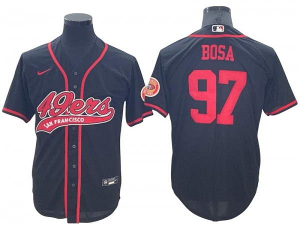 San Francisco 49ers #97 Nick Bosa Baseball Jersey - Red/Gold/Black/White/Olive