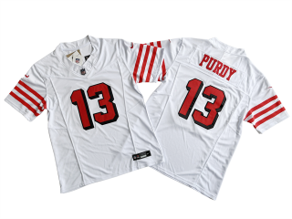 San Francisco 49ers #13 Brock Purdy White Alternate Vapor F.U.S.E. Limited Jersey