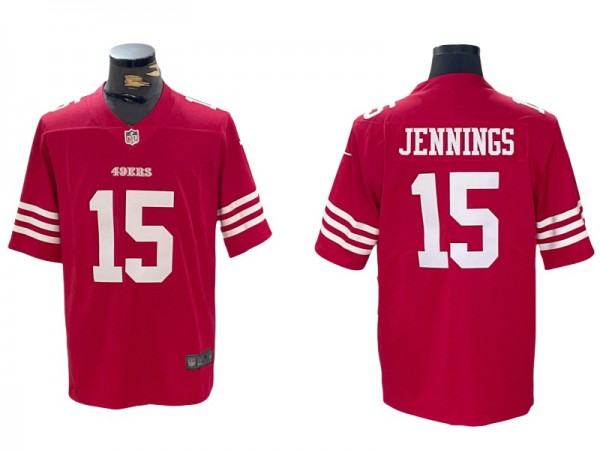 San Francisco 49ers #15 Jauan Jennings Red Vapor Limited Jersey