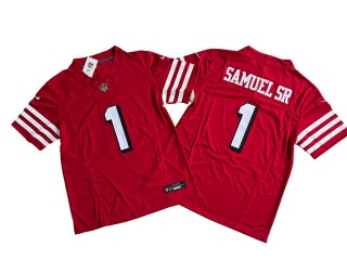 San Francisco 49ers #1 Deebo Samuel Sr. Red Alternate Vapor F.U.S.E. Limited Jersey