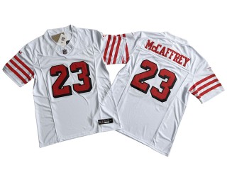 San Francisco 49ers #23 Christian McCaffrey White Alternate Vapor F.U.S.E. Limited Jersey