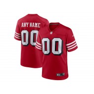 Custom San Francisco 49ers Red Alternate Vapor Limited Jersey