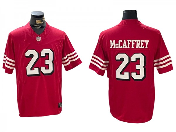 San Francisco 49ers #23 Christian McCaffrey Red Alternate Vapor F.U.S.E. Limited Jersey