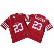 San Francisco 49ers #23 Christian McCaffrey Red Vapor F.U.S.E. Limited Jersey