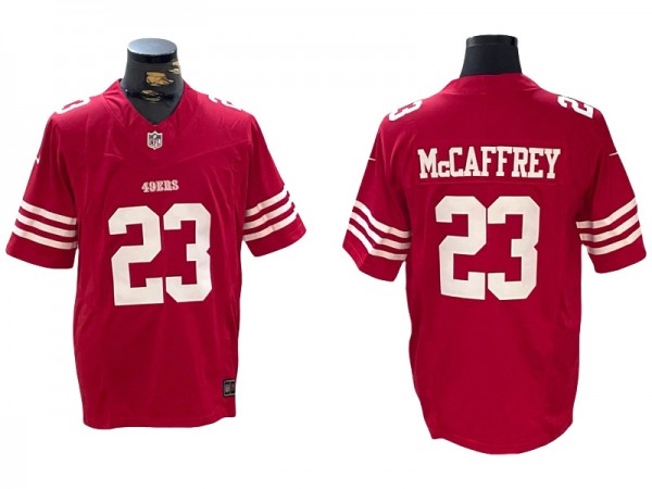 San Francisco 49ers #23 Christian McCaffrey Red Vapor F.U.S.E. Limited Jersey