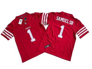 San Francisco 49ers #1 Deebo Samuel Sr. Red Vapor F.U.S.E. Limited Jersey