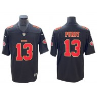 San Francisco 49ers #13 Brock Purdy Black Fashion Limited Jersey