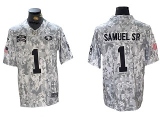 San Francisco 49ers #1 Deebo Samuel Sr. 2024 Salute to Service Limited Jersey