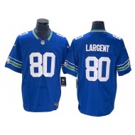 Seattle Seahawks #80 Steve Largent Royal Throwback Vapor F.U.S.E. Limited Jersey