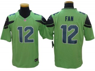 Seattle Seahawks 12s Neon Green Limit Color Rush Jersey 