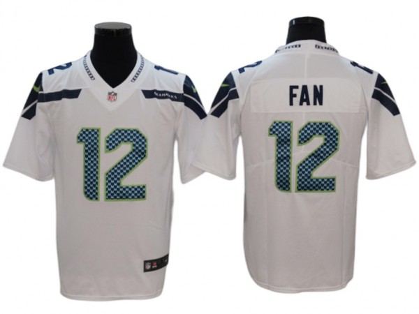 Seattle Seahawks 12s White Vapor Untouchable Limited Jersey