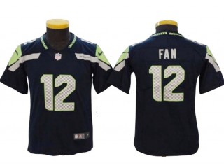 Youth Seattle Seahawks 12s Navy Vapor Limited Jersey