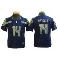 Youth Seattle Seahawks #14 DK Metcalf Navy Vapor Untouchable Limited Jersey