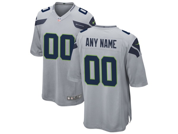 Custom Seattle Seahawks Gray Alternate Vapor Limited Jersey