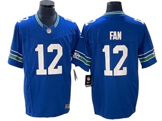 Seattle Seahawks 12s Royal Throwback Vapor F.U.S.E. Limited Jersey