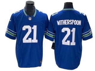 Seattle Seahawks #21 Devon Witherspoon Royal Vapor F.U.S.E. Limited Jersey