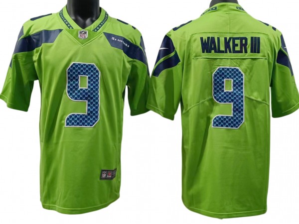 Seattle Seahawks #9 Kenneth Walker III Green Limited Color Rush Jersey