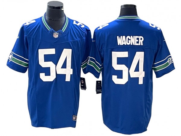 Seattle Seahawks #54 Bobby Wagner Royal Throwback Vapor F.U.S.E. Limited Jersey