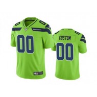 Custom Seattle Seahawks Neon Green Vapor Limited Jersey