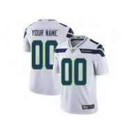 Custom Seattle Seahawks White Vapor Limited Jersey