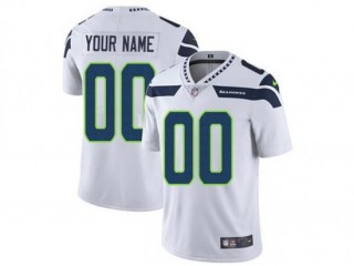 Custom Seattle Seahawks White Vapor Limited Jersey