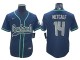 Seattle Seahawks #14 DK Metcalf Baseball Style Jersey - Navy/Gray/Neon Green