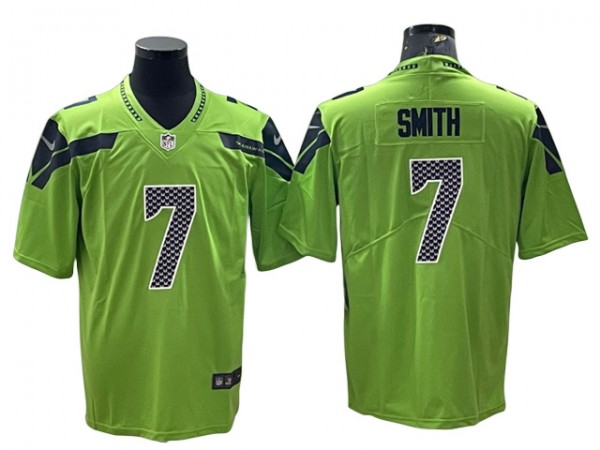 Seattle Seahawks #7 Geno Smith Green Limited Color Rush Jersey