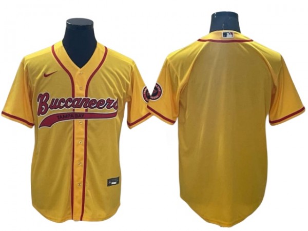 Tampa Bay Buccaneers Blank Baseball Style Jersey - Gray/Yellow/White/Red