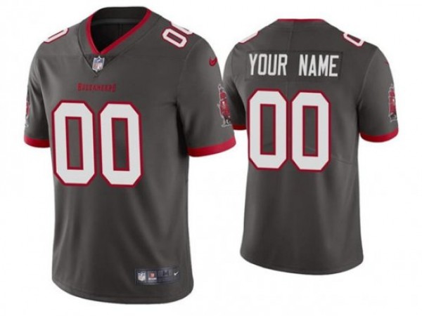 Custom Tampa Bay Buccaneers Gray Vapor Limited Jersey