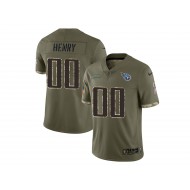 Custom Tennessee Titans Olive 2022 Salute To Service Vapor Limited Jersey