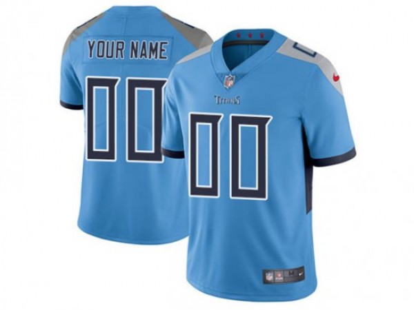 Custom Tennessee Titans Light Blue Vapor Limited Jersey