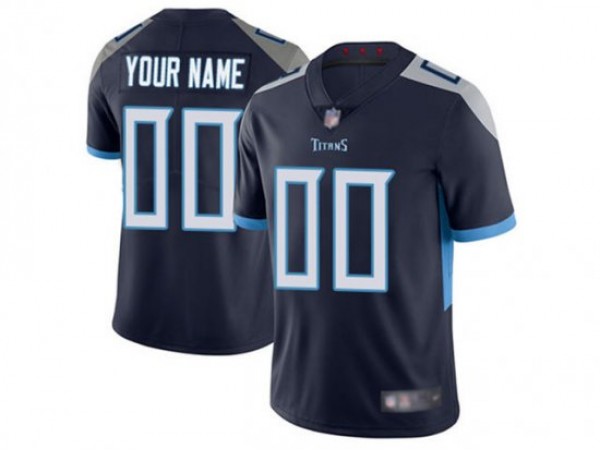 Custom Tennessee Titans Navy Vapor Limited Jersey