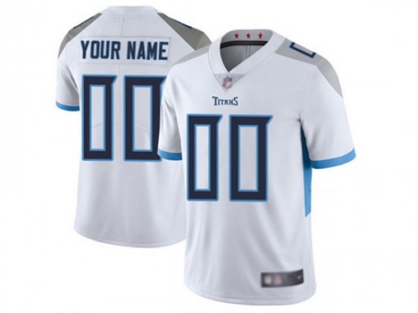 Custom Tennessee Titans White Vapor Limited Jersey