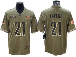 Washington Commanders #21 Sean Taylor 2022 Salute To Service Vapor Limited Jersey - Olive