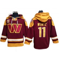 Washington Commanders Burgundy Lace-Up Pullover Hoodie