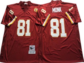 M&N Washington Redskins #81 Art Monk Burgundy Legacy Jersey