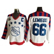 NHL 1992 All Star Game #66 Mario Lemieux Vintage CCM Jersey - White