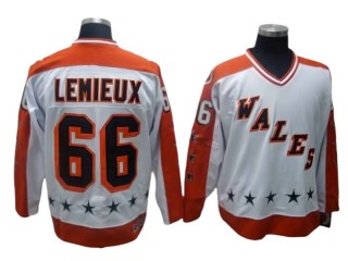 NHL 1986 All Star Game Campbell #66 Mario Lemieux Vintage CCM Jersey - White