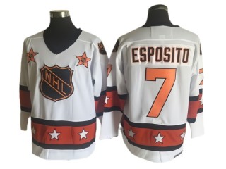 NHL 1973 All Star Game #7 Phil Esposito Vintage CCM Jersey - White