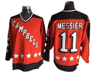 NHL 1984 All Star Game Campbell #11 Mark Messier Vintage CCM Jersey - Orange