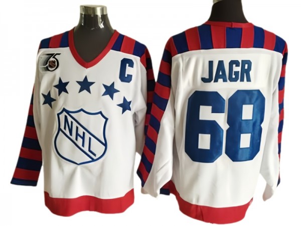 NHL 1992 All Star Game #68 Jaromir Jagr Vintage CCM Jersey - White