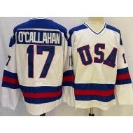 1980 Winter Olympics Team USA #17 Jack O'Callahan CCM Vintage Jersey - Blue/White