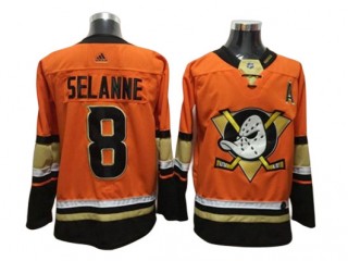 Anaheim Ducks #8 Teemu Selanne Orange Alternate Jersey